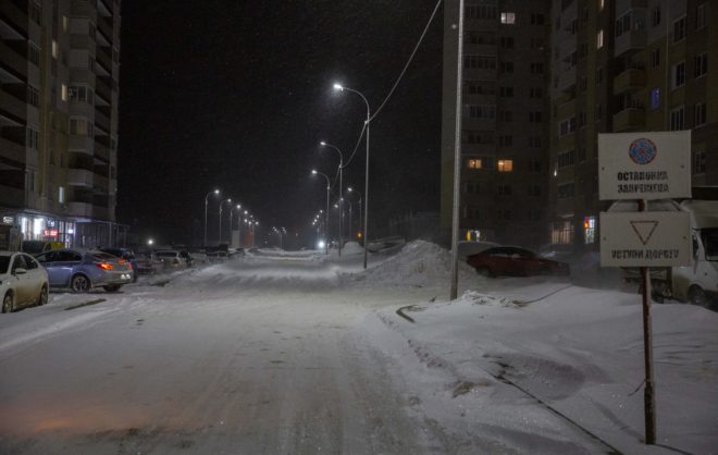 Новую линию уличного освещения подключили около строящегося детсада в Ставрополе