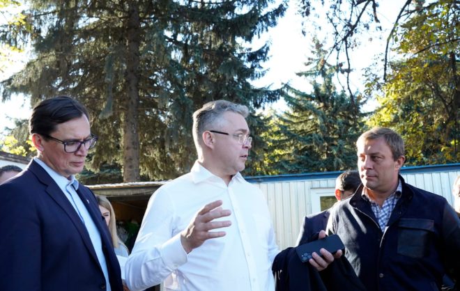 Стройплощадку школы осмотрел губернатор Ставрополья в Железноводске