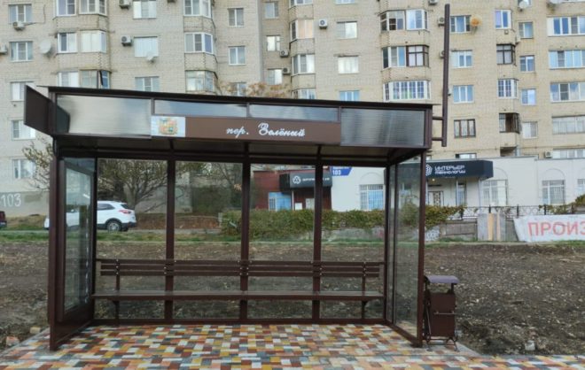 Пять новых остановок общественного транспорта установили в Ставрополе