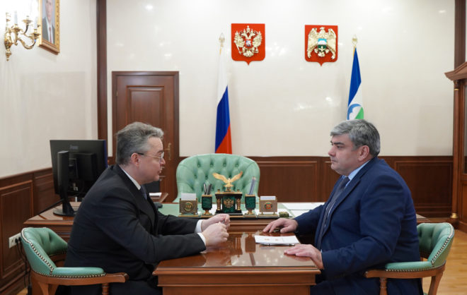 Губернатор Ставрополья и глава КБР договорились о совместных проектах регионов