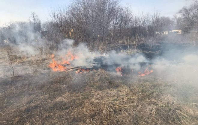 Пассовцы потушили пожар площадью 300 квадратных метров в Грачёвском округе