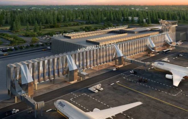 Терминал аэропорта с 11 выходами на посадку строят в Минеральных Водах