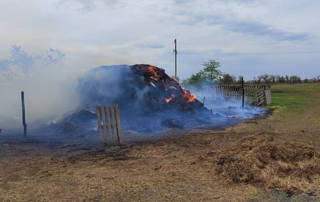 Женщина пострадала во время пожара в Грачёвском округе