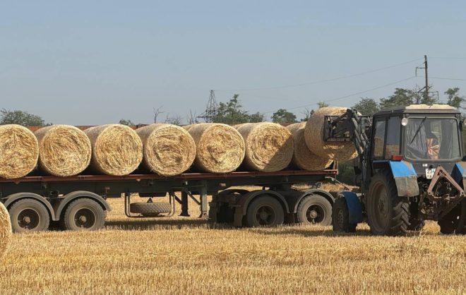 Заготовку соломы для животных в Кировском округе завершили на 40%