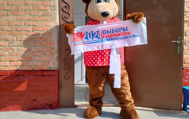 Герои сказок создали праздничную атмосферу на выборах в Ипатовском округе