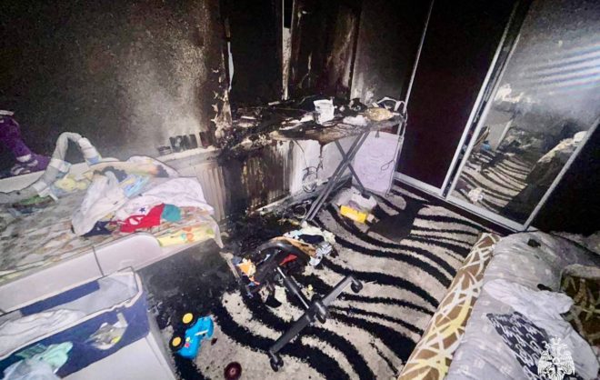 Двое детей пострадали при пожаре частного дома на Ставрополье