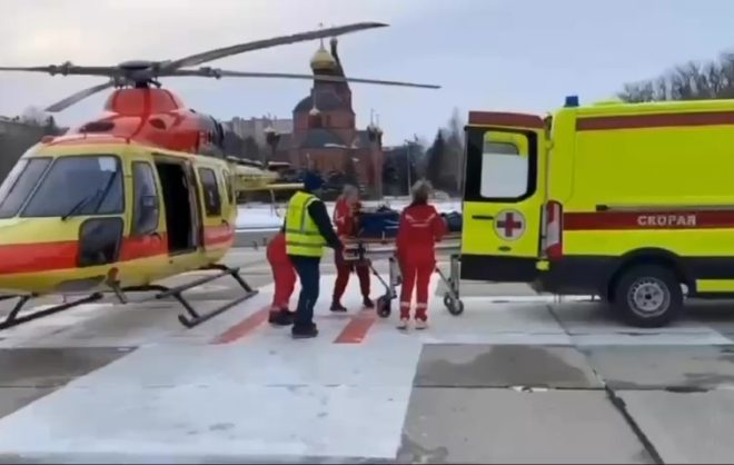 Маленького ребёнка доставили вертолётом в Ставрополь после страшного ДТП