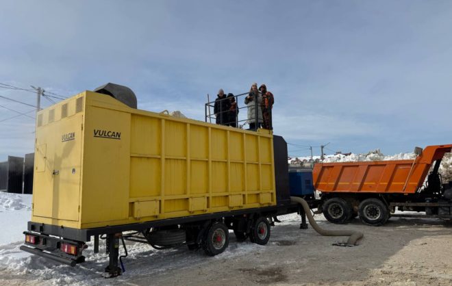 Снегоплавильная установка работает в Ставрополе