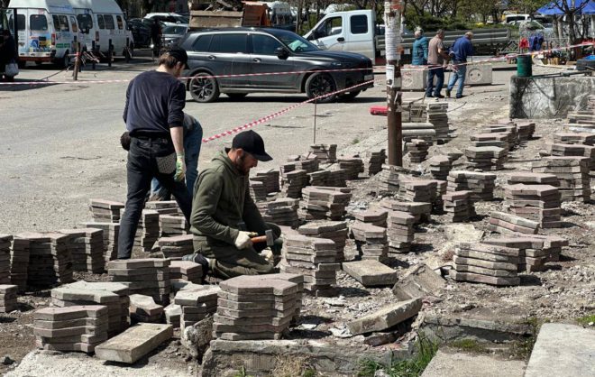 Площадь Верхнего рынка начали благоустраивать в Пятигорске