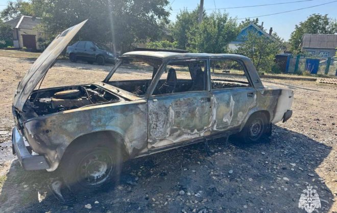 Машина загорелась в гараже на Ставрополье