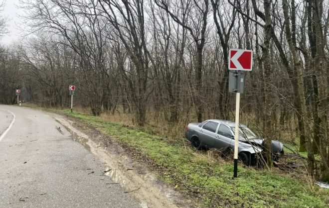 Молодой водитель пострадал в ДТП с деревом на Ставрополье