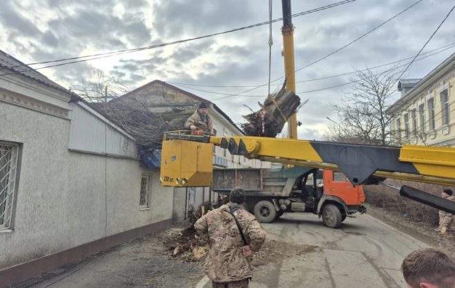 В Ставрополе ликвидируют последствия сильного ветра