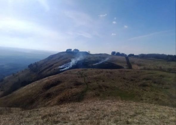 Причину пожара на горе в Кисловодске выясняют специалисты
