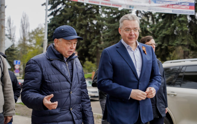 Глава Ставрополья осмотрел стройплощадку центра «Россия» в Кисловодске